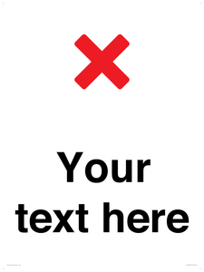 Custom plain background, red cross sign